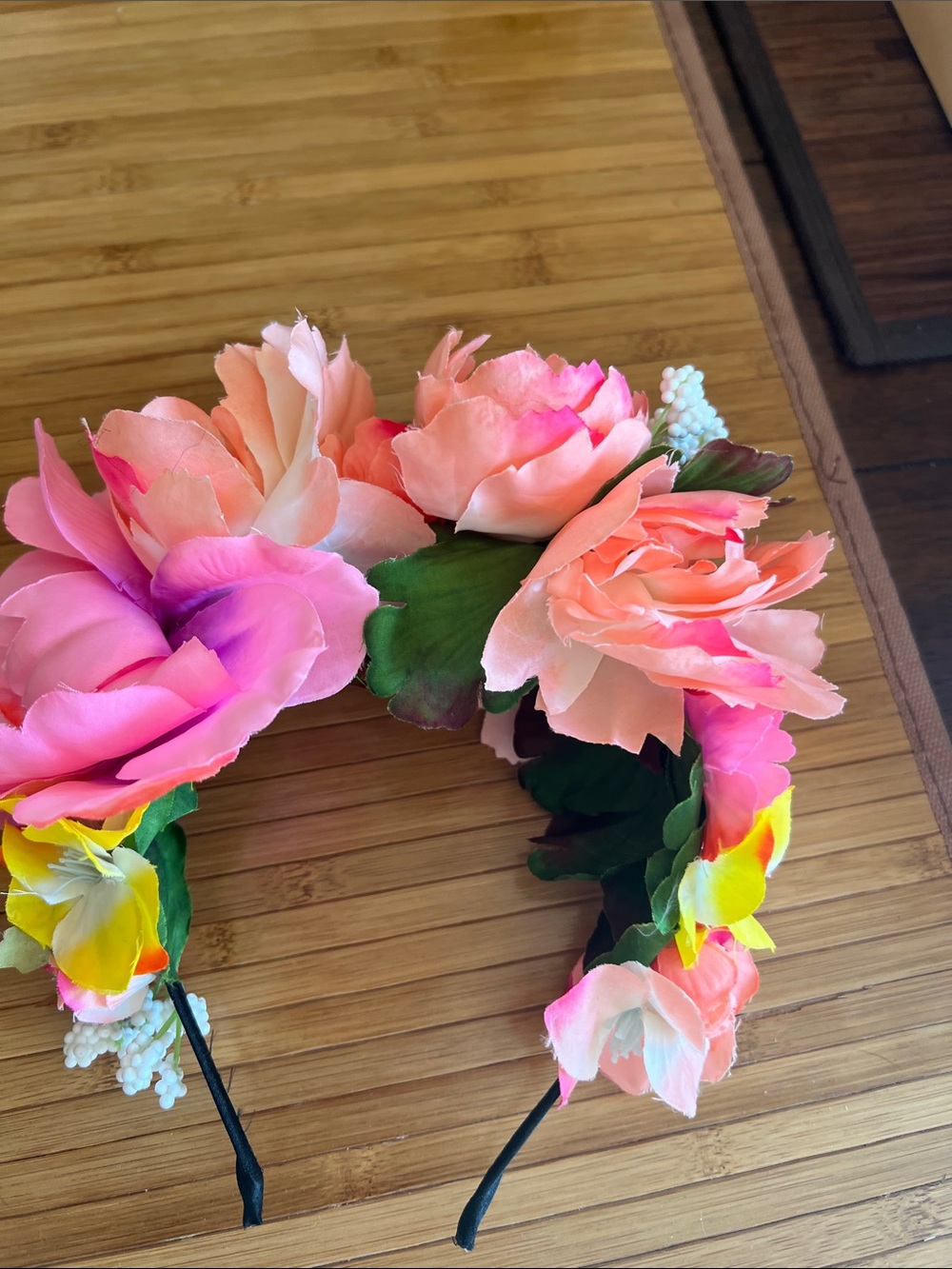 Floral Pink Multi Flower Headband - Women’s Hair Accessory - Picture 4 of 10